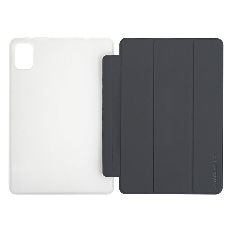 For Teclast P40 HD 3-Fold Holder Folio Leather Tablet Smart Case(Grey) - Teclast by TECLAST | Online Shopping South Africa | PMC Jewellery | Buy Now Pay Later Mobicred