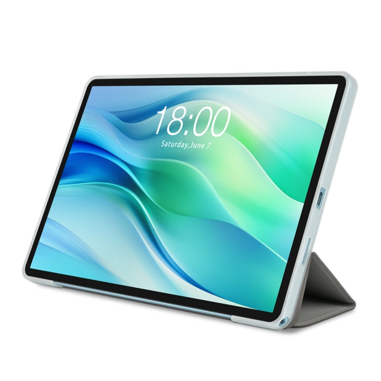 For Teclast P50 3-Fold Holder Folio Leather Tablet Smart Case(Grey) - free shipping - PMC Jewellery - Order now!