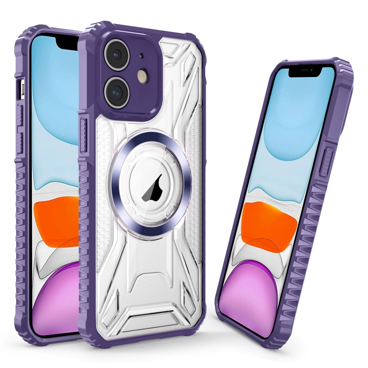 For iPhone 11 CD Texture Magsafe Phone Case(Dark Purple) - iPhone 11 Cases by PMC TechLife | Online Shopping South Africa | PMC TechLife