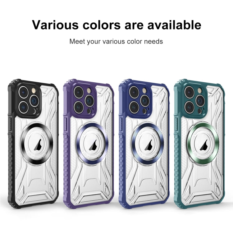 For iPhone 12 CD Texture Magsafe Phone Case(Dark Purple) - iPhone 12 / 12 Pro Cases by PMC TechLife | Online Shopping South Africa | PMC TechLife