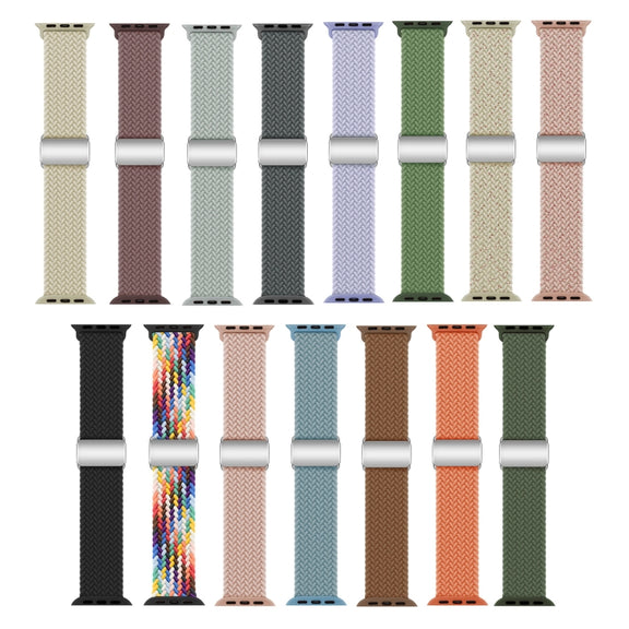 For Apple Watch Ultra 49mm Nylon Loop Magnetic Buckle Watch Band(Rock Blue)