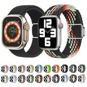 For Apple Watch Ultra 49mm Nylon Loop Magnetic Buckle Watch Band(Rock Blue)