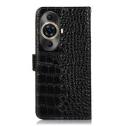 For Huawei Nova 11 Pro / 11 Ultra Crocodile Top Layer Cowhide Leather Phone Case(Black)
