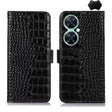 For Huawei Nova 11i / Enjoy 60 Pro /  Crocodile Top Layer Cowhide Leather Phone Case(Black) - Huawei Cases by PMC TechLife | Online Shopping South Africa | PMC TechLife | Buy Now Pay Later Mobicred
