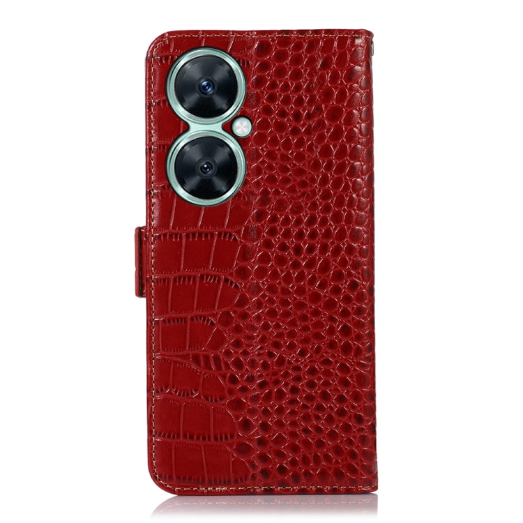 For Huawei Nova 11i / Enjoy 60 Pro /  Crocodile Top Layer Cowhide Leather Phone Case(Red) - Huawei Cases by PMC TechLife | Online Shopping South Africa | PMC TechLife | Buy Now Pay Later Mobicred