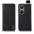 For Huawei Nova 11i / Enjoy 60 Pro KHAZNEH Nappa Top Layer Cowhide Leather Phone Case(Black) - Huawei Cases by PMC TechLife | Online Shopping South Africa | PMC TechLife | Buy Now Pay Later Mobicred