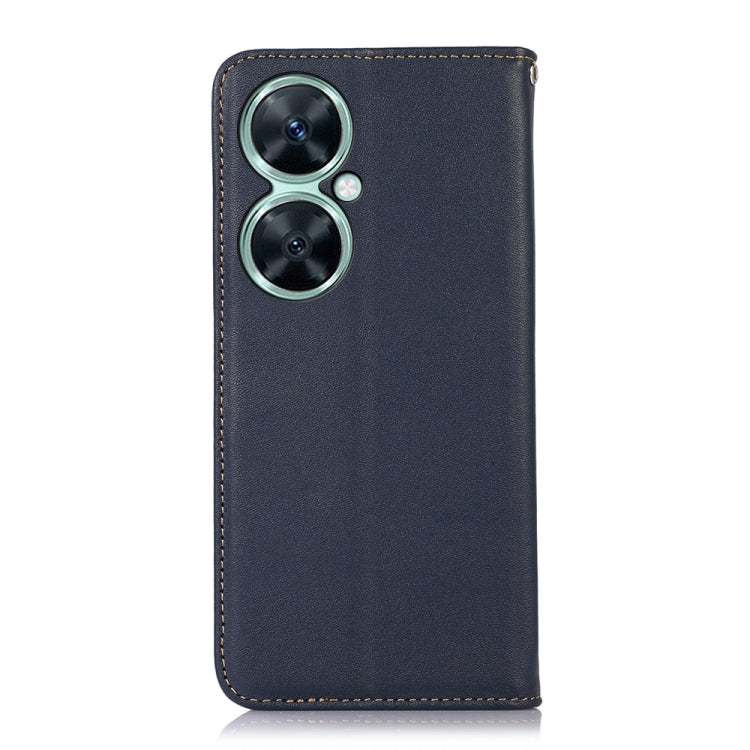 For Huawei Nova 11i / Enjoy 60 Pro KHAZNEH Nappa Top Layer Cowhide Leather Phone Case(Blue) - Huawei Cases by PMC TechLife | Online Shopping South Africa | PMC TechLife | Buy Now Pay Later Mobicred