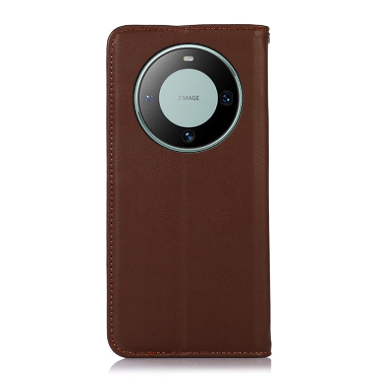 For Huawei Mate 60 KHAZNEH Nappa Top Layer Cowhide Leather Phone Case(Brown) - Huawei Cases by PMC TechLife | Online Shopping South Africa | PMC TechLife | Buy Now Pay Later Mobicred