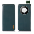 For Huawei Mate 60 Pro KHAZNEH Nappa Top Layer Cowhide Leather Phone Case(Green) - Huawei Cases by PMC TechLife | Online Shopping South Africa | PMC TechLife | Buy Now Pay Later Mobicred