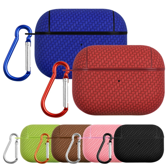 For AirPods 3 Woven Skin Texture PC TWS Earphone Protective Case(Red)