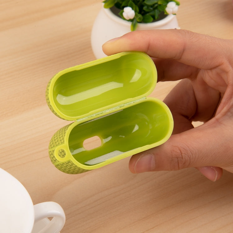 For AirPods 3 Woven Skin Texture PC TWS Earphone Protective Case(Brown) - For AirPods 3 by PMC Jewellery | Online Shopping South Africa | PMC Jewellery | Buy Now Pay Later Mobicred