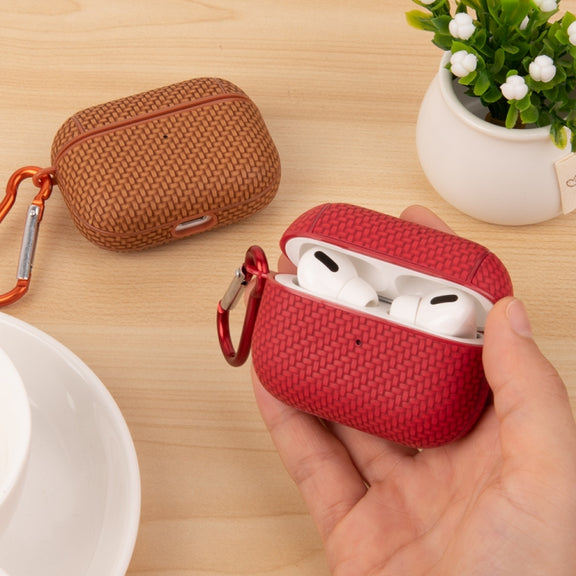 For AirPods 3 Woven Skin Texture PC TWS Earphone Protective Case(Blue)