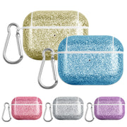 For AirPods Pro Glitter Powder Skin Texture PC TWS Earphone Case(Blue)
