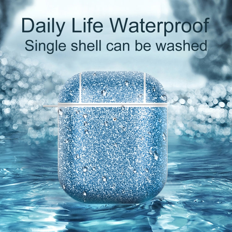 For AirPods Pro Glitter Powder Skin Texture PC TWS Earphone Case(Silver) - For AirPods Pro by PMC Jewellery | Online Shopping South Africa | PMC Jewellery | Buy Now Pay Later Mobicred