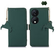 For Honor X7b Genuine Leather Magnetic RFID Leather Phone Case(Green) - Honor Cases by PMC TechLife | Online Shopping South Africa | PMC TechLife | Buy Now Pay Later Mobicred