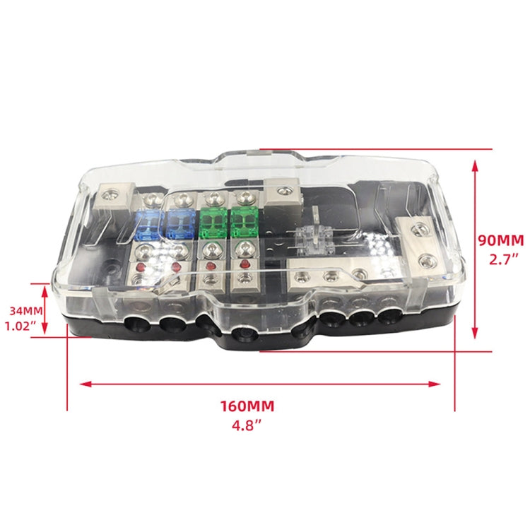CP-0721 Orvac 0-4 GA 4 Circuit HD Fuse Power Distribution Block Ground Buss with LED Indicator - Fuse by PMC TechLife | Online Shopping South Africa | PMC TechLife | Buy Now Pay Later Mobicred