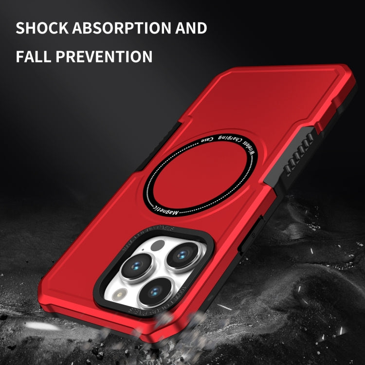For iPhone 15 Pro MagSafe Shockproof Armor Phone Case(Red) - iPhone 15 Pro Cases by PMC TechLife | Online Shopping South Africa | PMC TechLife