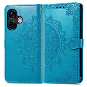 For Ulefone Note 16 Pro Mandala Flower Embossed Leather Phone Case(Blue)