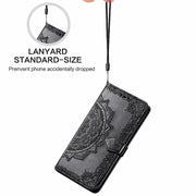 For Ulefone Note 16 Pro Mandala Flower Embossed Leather Phone Case(Black)