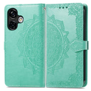 For Ulefone Note 16 Pro Mandala Flower Embossed Leather Phone Case(Green)