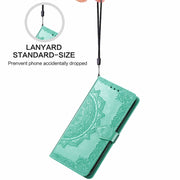 For Ulefone Note 16 Pro Mandala Flower Embossed Leather Phone Case(Green)