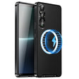 For Sony Xperia 1 VI Frosted Metal MagSafe Magnetic Phone Case(Black) - Sony Cases by PMC TechLife | Online Shopping South Africa | PMC TechLife | Buy Now Pay Later Mobicred