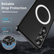 For Sony Xperia 1 VI Frosted Metal MagSafe Magnetic Phone Case(Black)
