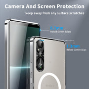 For Sony Xperia 1 VI Frosted Metal MagSafe Magnetic Phone Case(Silver)