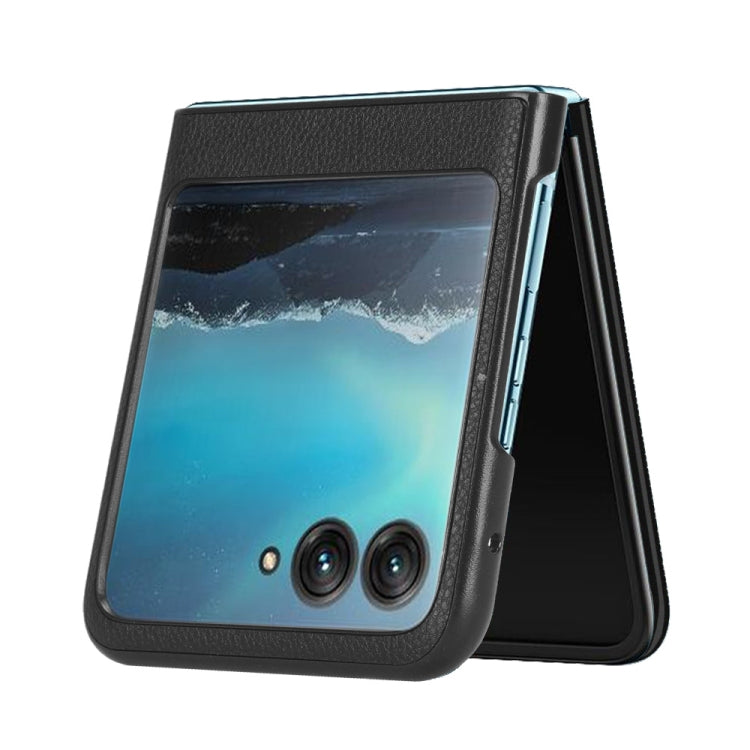 For Motorola Moto Razr 40 Ultra Litchi Texture Card Slot Phone Case(Black) - Motorola Cases by PMC TechLife | Online Shopping South Africa | PMC TechLife | Buy Now Pay Later Mobicred
