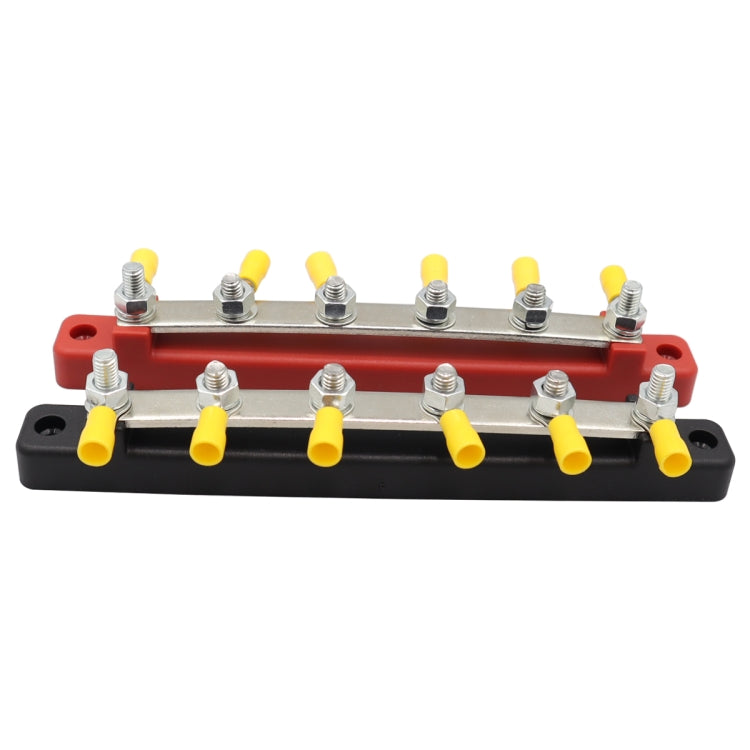 CP-3125 1 Pair RV Yacht 150A High Current Single-row 4-way Busbar with 12pcs Terminals - Booster Cable & Clip by PMC TechLife | Online Shopping South Africa | PMC TechLife | Buy Now Pay Later Mobicred