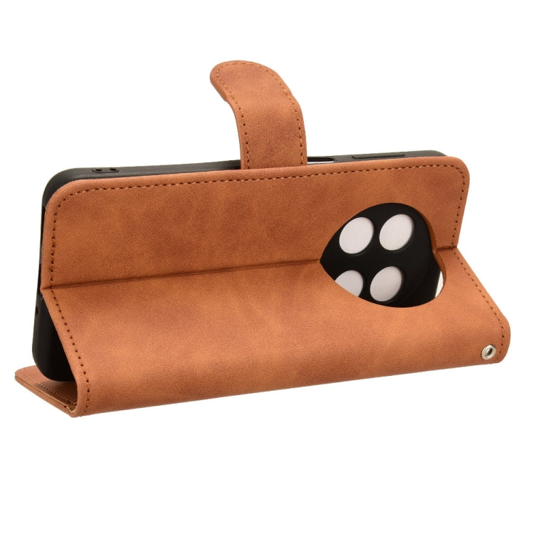 For Ulefone Note 15 Skin Feel Magnetic Flip Leather Phone Case(Brown) - Ulefone Cases by PMC Jewellery | Online Shopping South Africa | PMC Jewellery | Buy Now Pay Later Mobicred