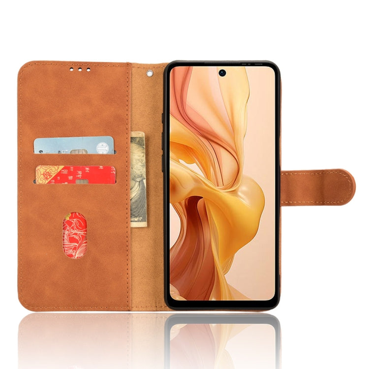 For Ulefone Note 18 Ultra Skin Feel Magnetic Flip Leather Phone Case(Brown)