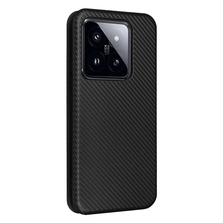 For Xiaomi 14 Pro Carbon Fiber Texture Flip Leather Phone Case(Black) - 14 Pro Cases by PMC TechLife | Online Shopping South Africa | PMC TechLife