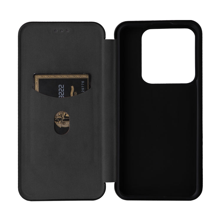 For Xiaomi 14 Pro Carbon Fiber Texture Flip Leather Phone Case(Black) - 14 Pro Cases by PMC TechLife | Online Shopping South Africa | PMC TechLife