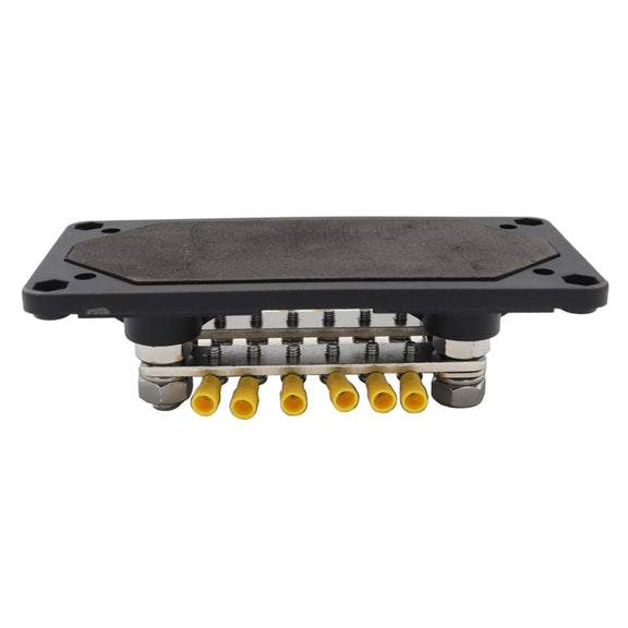 CP-3158 300A 12-48V RV Yacht Modified Double Row 12-way M6 Terminal Busbar with 12pcs Terminals
