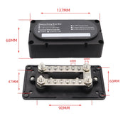 CP-3158 300A 12-48V RV Yacht Modified Double Row 12-way M6 Terminal Busbar with 12pcs Terminals