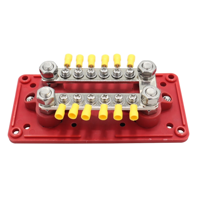 CP-3159 300A 12-48V RV Yacht Modified Double Row 12-way M6 Terminal Busbar with 12pcs Terminals