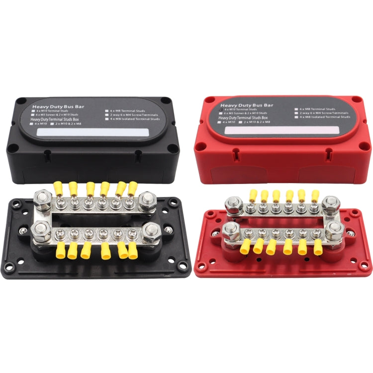 CP-3160 1 Pair 300A 12-48V RV Yacht Modified Double Row 12-way M6 Terminal Busbar with 24pcs Terminals - Booster Cable & Clip by PMC TechLife | Online Shopping South Africa | PMC TechLife | Buy Now Pay Later Mobicred