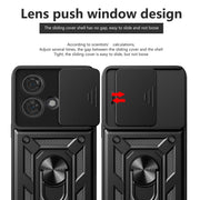 For Motorola Edge 40 Neo 5G Sliding Camera Cover Design TPU Hybrid PC Phone Case(Mint Green)