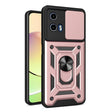For Motorola Moto G04 / G24 Sliding Camera Cover Design TPU Hybrid PC Phone Case(Rose Gold) - Motorola Cases by PMC TechLife | Online Shopping South Africa | PMC TechLife | Buy Now Pay Later Mobicred