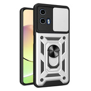 For Motorola Moto G04 / G24 Sliding Camera Cover Design TPU+PC Phone Case(Silver)