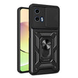 For Motorola Moto G34 5G Sliding Camera Cover Design TPU Hybrid PC Phone Case(Black) - Motorola Cases by PMC TechLife | Online Shopping South Africa | PMC TechLife | Buy Now Pay Later Mobicred