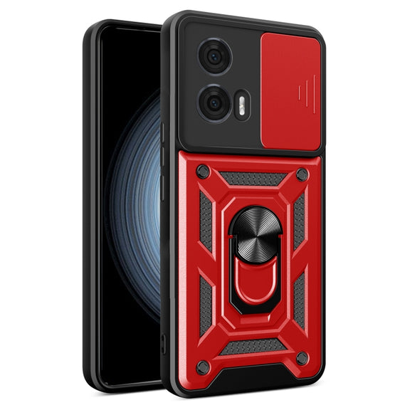 For Motorola Edge 50 Fusion Sliding Camera Cover Design TPU+PC Phone Case(Red)
