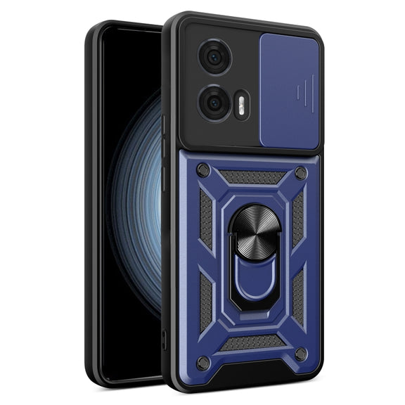 For Motorola Edge 50 Fusion Sliding Camera Cover Design TPU+PC Phone Case(Blue)