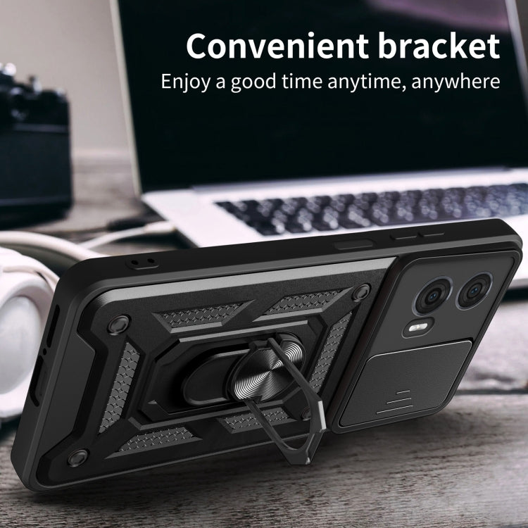 For Motorola Edge 50 Fusion Sliding Camera Cover Design TPU+PC Phone Case(Silver)