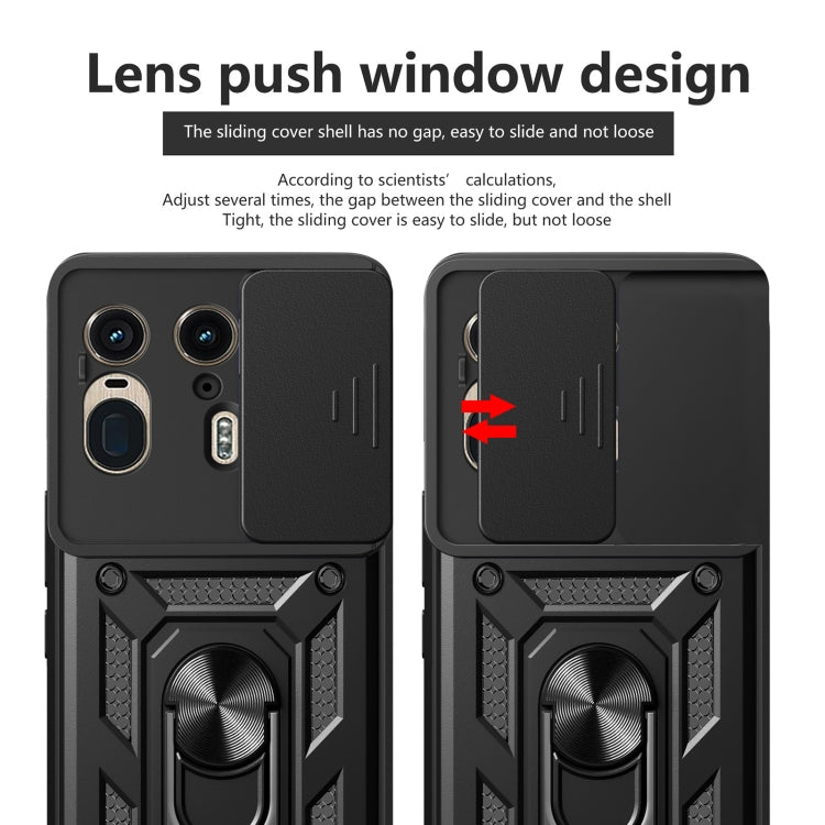For Motorola Edge 50 Ultra Sliding Camera Cover Design TPU+PC Phone Case(Gold)