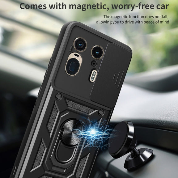 For Motorola Edge 50 Ultra Sliding Camera Cover Design TPU+PC Phone Case(Gold)