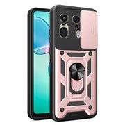 For Motorola Edge 50 Ultra Sliding Camera Cover Design TPU+PC Phone Case(Rose Gold)