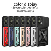 For Motorola Moto G85 / S50 Neo Sliding Camera Cover Design TPU+PC Phone Case(Rose Gold)