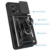 For Motorola Moto G85 / S50 Neo Sliding Camera Cover Design TPU+PC Phone Case(Rose Gold)